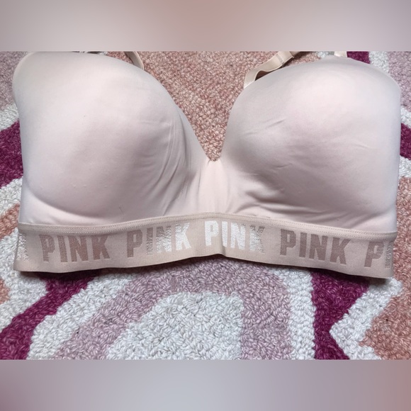 Victoria’s Secret Pink NWT Wear Everywhere Lightly Lined Nude Bra Size 36DD - Picture 3 of 9